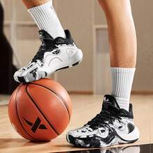 XTEP New Ao Zhan 3TD Men's Professional Basketball Shoes, Anti-Slip, Wear-Resistant, High Rebound, For Competition And Training - Black, White and Gray - View 2
