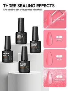 Peacecolor 30PCS Gel Nail Polish Set 26 Colors White Gray Red With 4 Base Top Coats Glossy Matte Shimmer Soak Off For Spring Summer Vacation Gift For Women - 多色03 - 查看 5