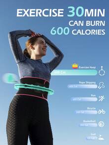 JLoibao Weighted Circle untuk Dewasa, Alat Penurunan Berat Badan, Ukuran Plus 47 Inci/120cm, 24 Mata Rantai yang Dapat Dilepas & Bola Kosong DIY, Latihan yang Cocok untuk Wanita dan Pemula - Cadet Blue - View 6