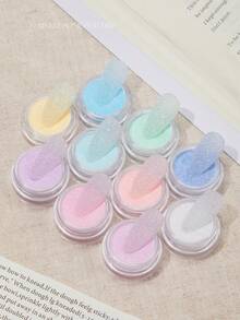 Baoshiman Glitter Fino Sonhador, Pó Decorativo de Glitter Multicolorido Ultra Brilhante, Acessórios Portáteis para Arte de Unhas, Múltiplas Cores Disponíveis, Adequado para Arte de Unhas DIY - Multicolorido - Visão 4