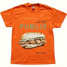 Cozy Publix Shirt, Pub Sub Vintage StyleShirt, Publix Sub Fans, Floridas FavoriteGrocery Store, Florida SupermarketMenswear Top Underwear Tshirt - 橘色 - 查看 3