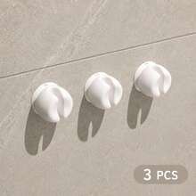 1/3/5pcs No Drill Suction Wall Mount Toothbrush Holder, Space Saving Bathroom Toothpaste Storage Clip, Strong Adhesive Organizer For Tile Mirror Glass, Portable Accessory For Home Dorm Travel Use. - White Toothbrush Holder - View 15