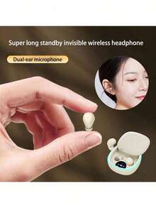 2026 Mini Invisible Wireless Bluetooth Earbuds, Deep Bass Stereo Headphones, Suitable For Sleep, Sports And Learning, Ideal Gift For Students And Fitness Enthusiasts, 180mAh Battery, Ultra-Long Playtime, Compatible With IOS And Android Smartphones - View 11