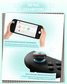 GeekShare 4个薄荷糖图案硅胶摇杆帽，适用于Switch 2，游戏配件 - 查看 5