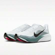 Nike Pegasus 42 Comfortable Fit Durable Breathable Responsive Running Shoes Men's White Black Green - White Black Green - View 4