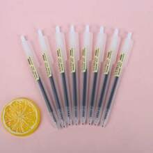 1/5/10pcs Gel Pen Set, Christmas Minimalist Retractable Gel Pens, 0.5mm Business Office Pens - Black - View 7