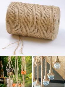 1-8mm Jute Rope, 66-330ft, 3-6 Strand Thickened Twisted Rope, Suitable For Crafts, Cat Scratching Board, Cat Scratching Post, Christmas Tree, Gift Wrapping, Art & Handicrafts, Home Decor, Packaging, Christmas Wedding Rope (Bulk) - Multicolor - View 4