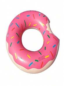 Inflatable Swim Ring, PVC Inflatable Swim Ring, Unisex Underarm Float, Includes Green, Pink, Donut Shape, Watermelon Shape, Suitable For Summer Water Sports, Pool Party, Beach Party, Swimming Pool, Beach, Swim Ring - Multicolor - View 4