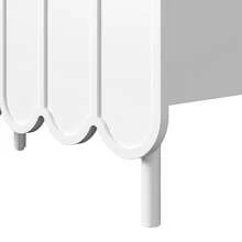 Modern Sideboard Walnut Finish - Adjustable Shelves - 120x35x80 Cm - Storage Space For Living Room, - White - View 11