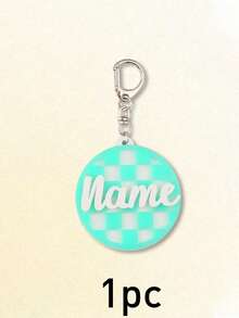 Custom Checkerboard Name Keychain,Checkered Backpack Tag,3d Name Keychain,Personalized Bag Charm,Cute Keychain Accessories,Customized,Customizable - Style a - View 12