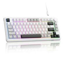 MageGee GK950 75% Wired Mini Membrane Keyboard, 80 Keys RGB Backlit Computer Keyboard, Volume Rotary Knob, 19 Keys Rollover, Two-Step Feet, Top-Printed Keycaps Silent Typing Gaming Keyboard For PC Laptop Windows - View 11