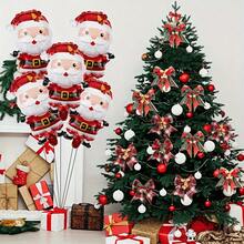 15pcs 16.1 Inch Mini Christmas Old Man Christmas Tree Shaped Aluminum Foil Balloons, Suitable For Christmas Decoration Balloons - View 2