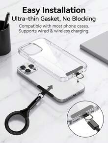 360° Rotating Anti-Tangle + 0.18mm Clip Phone Lanyard Ring Rope Short Metal Buckle Anti-Loss Anti-Theft Multi-Function Self-Locking Hand Strap - Multicolor - View 4