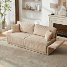 Sofa Bed Frame Beige 2 Seats - 米色雙座 - 查看 1