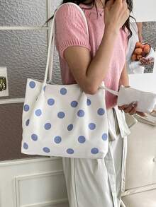 New Women's Handbag, Unique Design, Equipped With Dual Handles, Large Capacity, Perfect For Daily Casual Use. Whether For Vacation, Commuting Or Shopping, It's An Ideal Choice. - White - View 5