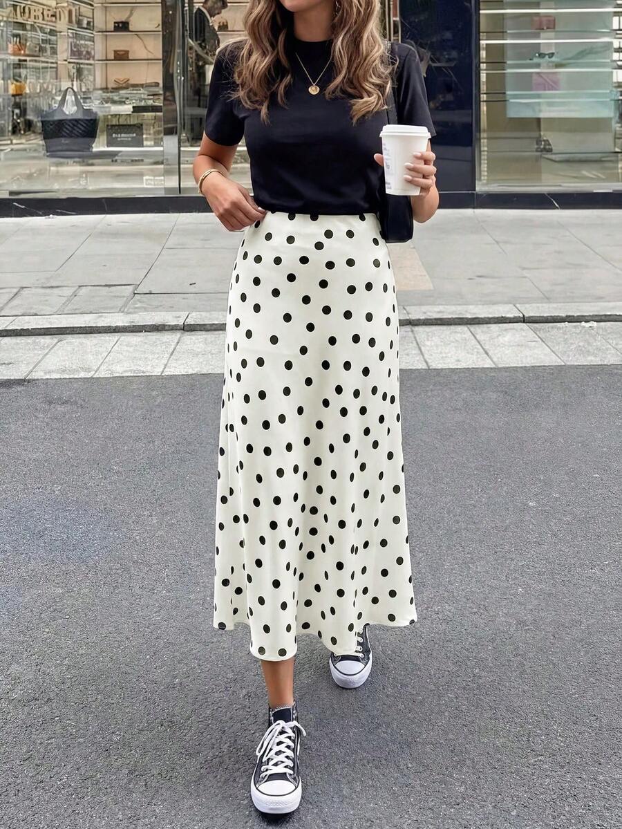 Falda con estampado de leopardo, atuendo de fiesta, ropa de de oficina, falda corta de mujer, atuendo de festival de música, ropa casual para exteriores, moda callejera de mujer, uniforme es - Blanco y Negro - Ver 1