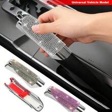 1pc Women's Car Rhinestone Handbrake Cover, Personalized Full Rhinestone Handbrake Decor Sleeve, Car Interior Decoration Accessory (Note: Size, Not Suitable For All Models), Fashionable Rhinestone Car Decoration - A - View 5