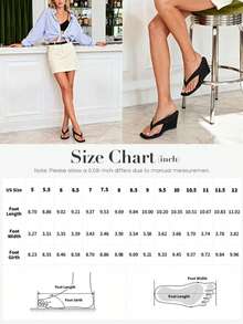 Athlefit Summer Beach Low Wedge Thong Flip Flops Women Square Open Toe Dressy Heeled Sandals - 棕色絨面革 - 查看 8