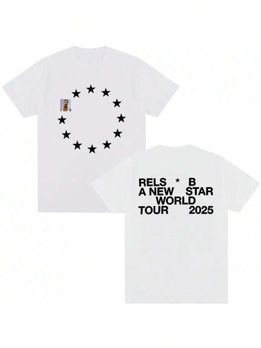 T-Shirt A New World Merch For Women, Hip-Hop Clothing, Casual Cotton T-Shirts, Harajuku T-Shirts, Streetwear, Men's T-Shirts - White - View 1