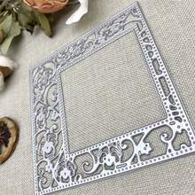 Alat Templat Embossing Die-Cut Logam untuk Bingkai Latar Belakang, Scrapbooking DIY, Pembuatan Kartu, dan Dekorasi Album - perak - View 2