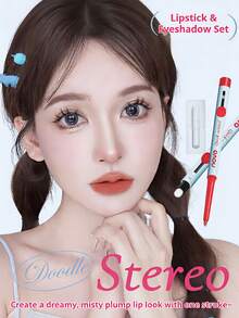 NOVO Pensil Bibir Warna Nude: Tahan Lama dan Anti Luntur, Kuas Bibir Terintegrasi; Menciptakan Kontur Bibir Alami dan Lembut; Cocok untuk Pemakaian Sehari-hari, Kencan, Perjalanan, Juga Sebagai Hadiah - 02# Kopi Susu Merah Muda Abu-abu - View 2