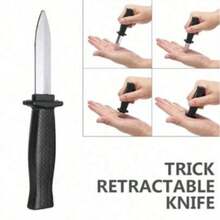 Retractable Prank Fake Prop, Viral Gag Retractable Knife Toy, No-Harm Spring-Back Telescopic , Party Prank Funny Interactive Prop, Spring-Back Retractable Small Knife, Friend Prank Gag Prop - Multicolor - View 2