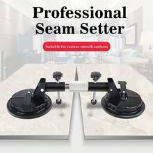 2pcs Adjustable Vacuum Seam Setter Tool For Stone Countertop Installation – Suction Cup Seam Joining & Leveling Device For Granite, Marble, Quartz, And Natural Stone Surfaces – Easy-To-Use Manual Alignment Tool With Secure Grip And Smooth Adjustment - 2pcs - View 4