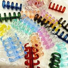 80pcs/160pcs 5-Hole Loose Leaf Binder Rings, Random Color, 5-Hole Plastic Binding Strips, Loose Leaf Binder, Plastic Roll, Detachable Loose Leaf Core, Easy-Open Page Fixers, Suitable For Organizing Loose Leaf Paper And Office Supplies, Loose Leaf Notebook - Random Color - View 10
