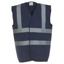 Yoko Mens Band & Brace Hi-Vis Vest - Navy - View 2
