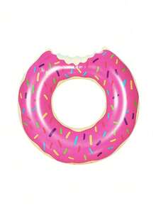 Inflatable Swim Ring, PVC Inflatable Swim Ring, Unisex Underarm Float, Includes Green, Pink, Donut Shape, Watermelon Shape, Suitable For Summer Water Sports, Pool Party, Beach Party, Swimming Pool, Beach, Swim Ring - Multicolor - View 12