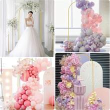 Soporte de Arco para Globos Dorado, Disponible en 3 Tamaños (2.2/2/1.8 m) | Mamparas para Decoracion de Fiestas | Estructura para Decoración en Bodas | Cumpleaños y Eventos | Diseño Elegante - Dorado + 200x100cm 1 Pieza - Ver 7