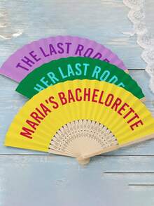 Custom Name Logo Wedding Fan, Classic DIY Fan, High-Quality Decorative Customization, Gift For Her, Boyfriend, Girlfriend, Dad, Family, Mom, Friends, Pets - Multicolor - View 9