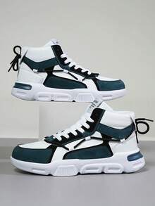Men's Fashionable Contrast Color Letter Pattern Outdoor Dual-Use Sports Shoes - Blue and White - View 8