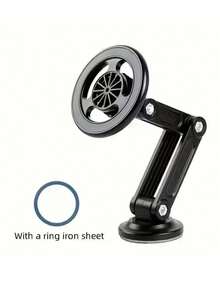 1pc 360° Rotatable Magnetic Car Phone Holder, Car Navigation Phone Holder, Foldable Phone Holder, Suitable For Any Phone, Car Accessory Holder, Car Supplies - Multicolor - View 9