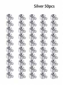 3mm/0.118英吋銅製壓接珠,金銀色止珠,適用於珠寶製作、DIY手工藝、手鍊與項鍊末端配件 - 圓柱形 - 查看 17
