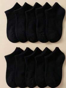 10/20/30 Pares de Meias Neutras Pretas, Brancas, Cinzas, Meias Esportivas, Meias Minimalistas, Macias, Confortáveis, Versáteis e Elegantes, Adequadas para Uso Diário ou Casual ao Ar Livre - Multicolorido - Visão 2