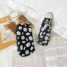 Printed Capsule Black Vinyl UV Protection Compact Portable Outdoor Travel Sun & Rain Umbrella - Printed Capsules - View 12