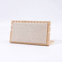 1 set Display Perhiasan Premium untuk Meja Kasir, Rak Kalung Kayu Solid Alami dari Linen, Papan Anting, Tempat Cincin, Stand Display Gelang untuk Toko Ritel - MultiWarna - View 27