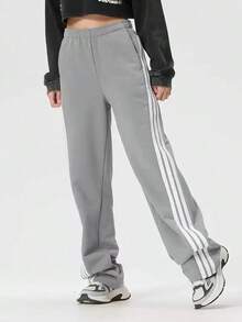 Adidas New DCE KN PNT Classic Retro Casual Sports Knit Pants - Grey - View 2