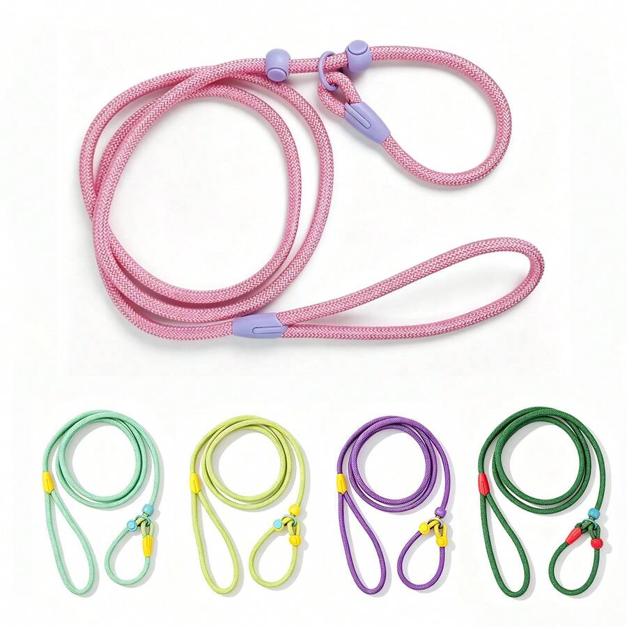 Pet P-Chain Leash Anti-Shock Adjustable Dog Leash For Small And Medium Dogs Wear-Resistant One-Piece Dog Leash - Multicolor - View 1