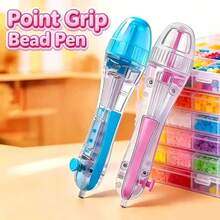 Transparent Point Grip Bead Pick Up Pen, Press Operated Fuse Bead Grabber Tool, Convenient DIY Pixel Art Perler Beads Craft Supplies For Handicraft Lovers - Multicolor - View 1