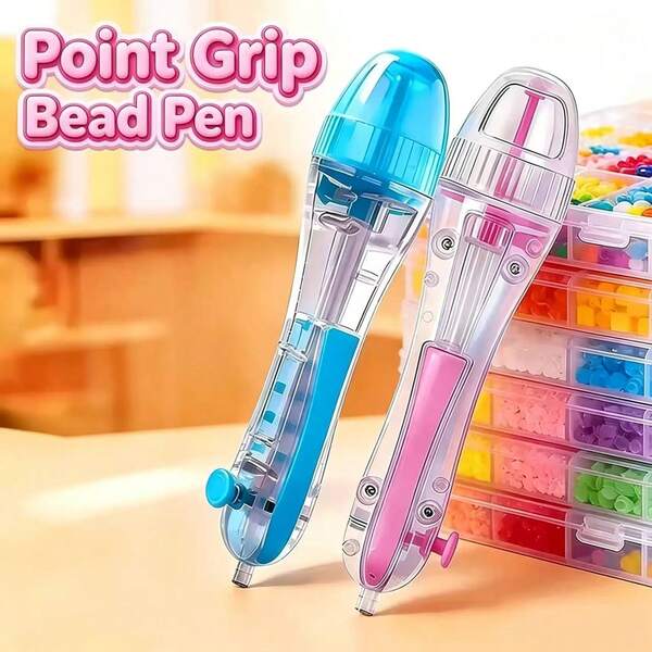 Stylo de ramassage de perles à pointe transparente, outil de saisie de perles fusibles à pression, fournitures d'artisanat DIY pratiques pour l'art pixel Perler pour les amateurs d'artisanat