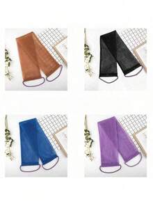African Mesh Long Back Exfoliating Bath Towel Double Sided Gentle Rough Skin Scrubber Hanging Strap Shower Loofah For Daily Use - Multicolor - View 2