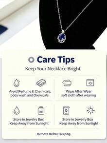 1pc Gothic Dark Fantasy Oval Pendant Necklace Embossed Vine Frame Thin Collar Chain For Cosplay Comic Con Halloween Outfits Youth Hobby Collectors - 藍色的 - 查看 3