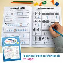 Basic Fractions Workbook Set – Color & Write Fraction Practice For Kids, Grades 1-3 Math Resource,Early Childhood Enlightenment Cognitive Learning Book, School Tutoring Learning Book For Back To School, Teacher Homeschool Must-Have - Multicolor - View 8