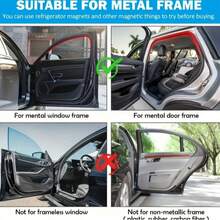 4 piezas Parasol magnético para ventana lateral de coche, material de fibra de poliéster aislante de calor, protección UV, protección de privacidad. Accesorios de parasol para ventana de coche, cubierta de parasol para ventana de coche, parasol de coche, patrón de parasol, parasol magnético para ventana de coche, adecuado para ventanas laterales de coche, protección UV, protección de privacidad. - Multicolor - Ver 3