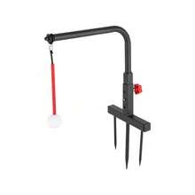 Golf Swing Trainer Practice Aid Black Red Iron Adjustable Height 20-25cm For Driving Range Backyard Training Modern Floor Mount - Multicolor - View 10