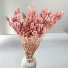 25/50/100 piezas Flores de hierba con gemas artificiales, plantas artificiales, múltiples colores disponibles, para decoración del hogar, decoración de jarrones, ramos DIY, decoración de pasteles - Rosa Pálido - Ver 1