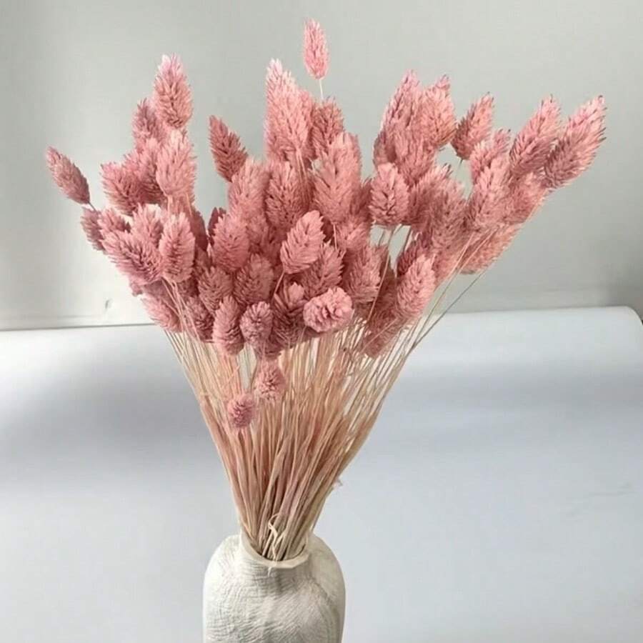 25/50/100 piezas Flores de hierba con gemas artificiales, plantas artificiales, múltiples colores disponibles, para decoración del hogar, decoración de jarrones, ramos DIY, decoración de pasteles - Rosa Pálido - Ver 1