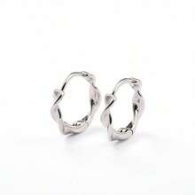 Moebius Ring Earrings, Twist Earrings, Ins Style Earrings, Women's Earrings - Silver - View 8